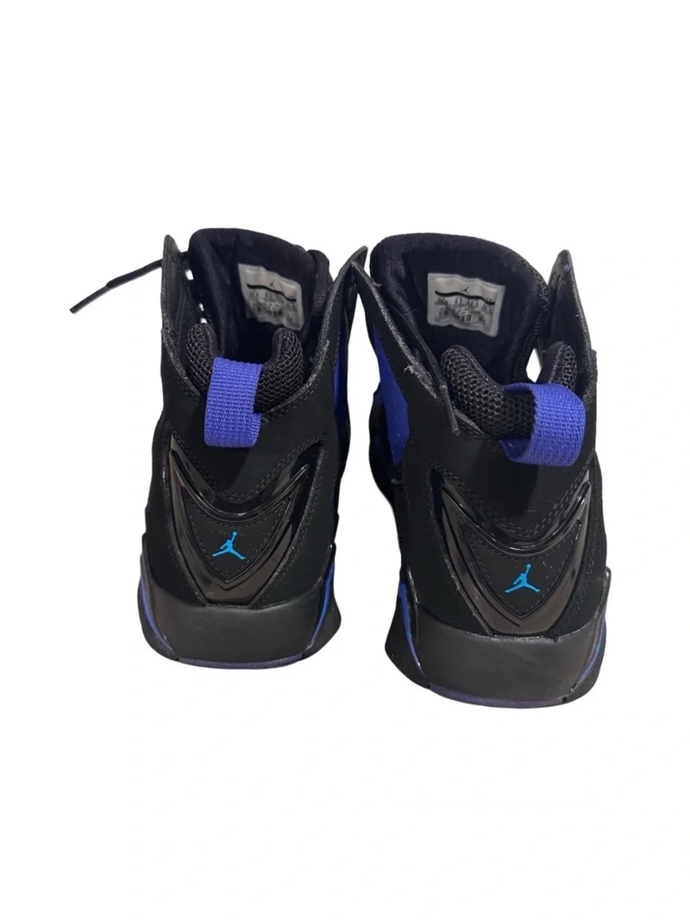 Air Jordan True Flight Black Blue Lagoon Teal Leather Sneakers - Size US 10.5